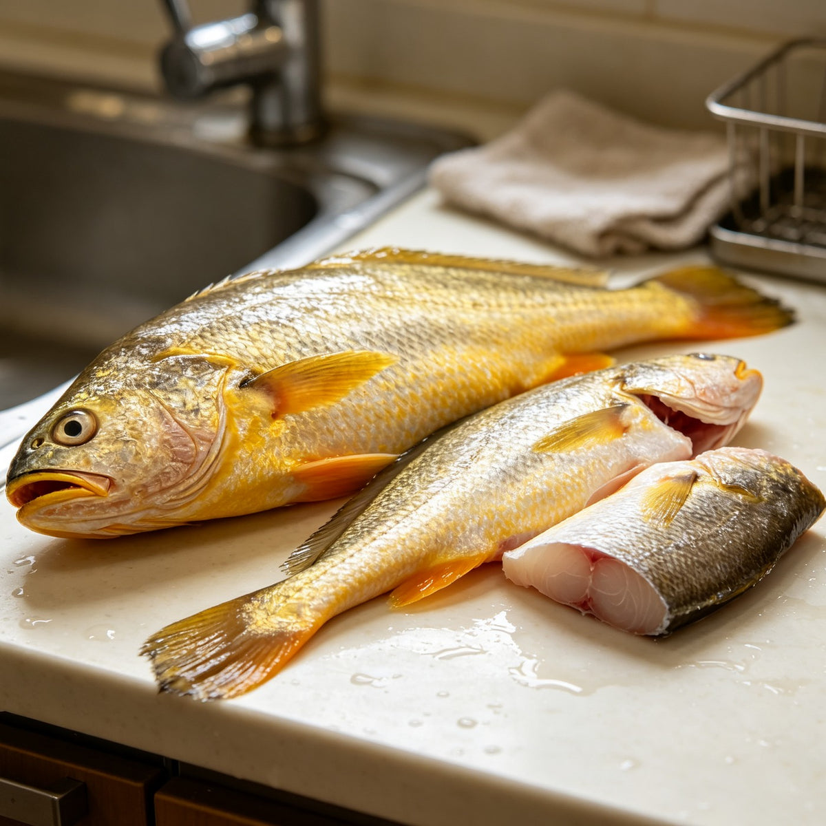 Fresh Golden Yellow Croaker Fish 3