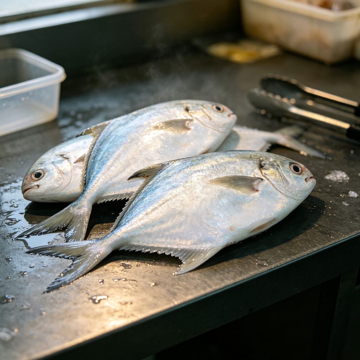 Fresh Whole Silver Pomfret 1